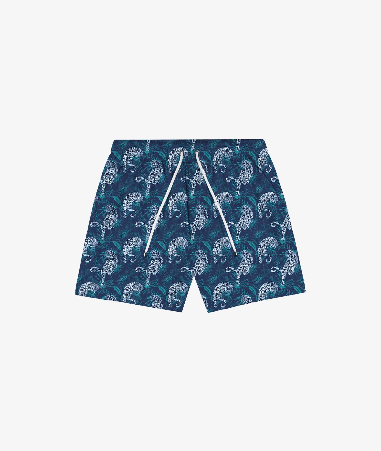 Swim Suit Cheetah Blue Short