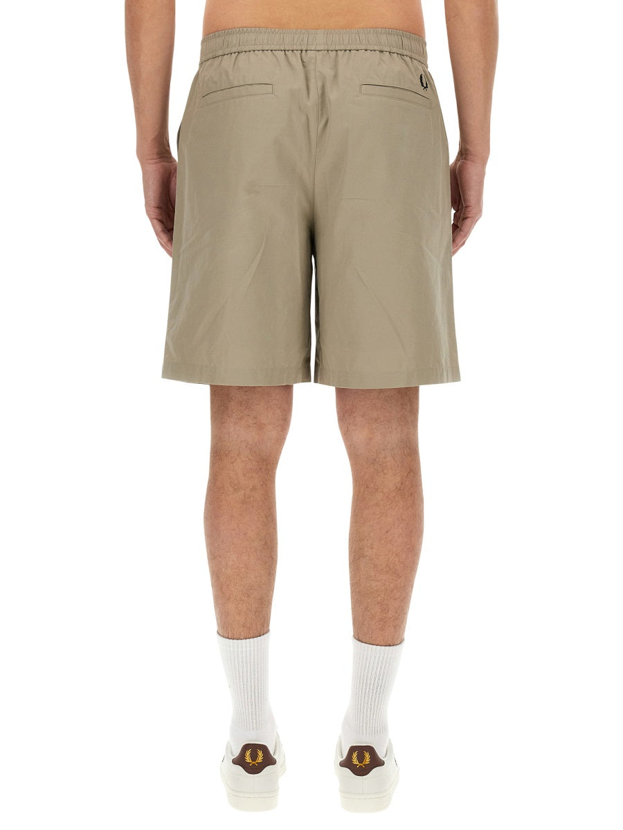 Cotton Bermuda Shorts Beige