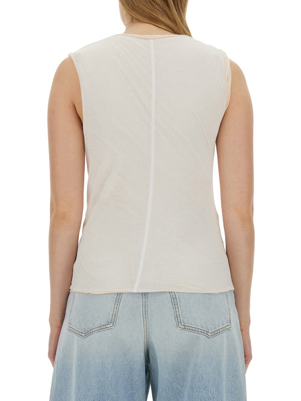 Top Eolo Ivory Cotton Tops