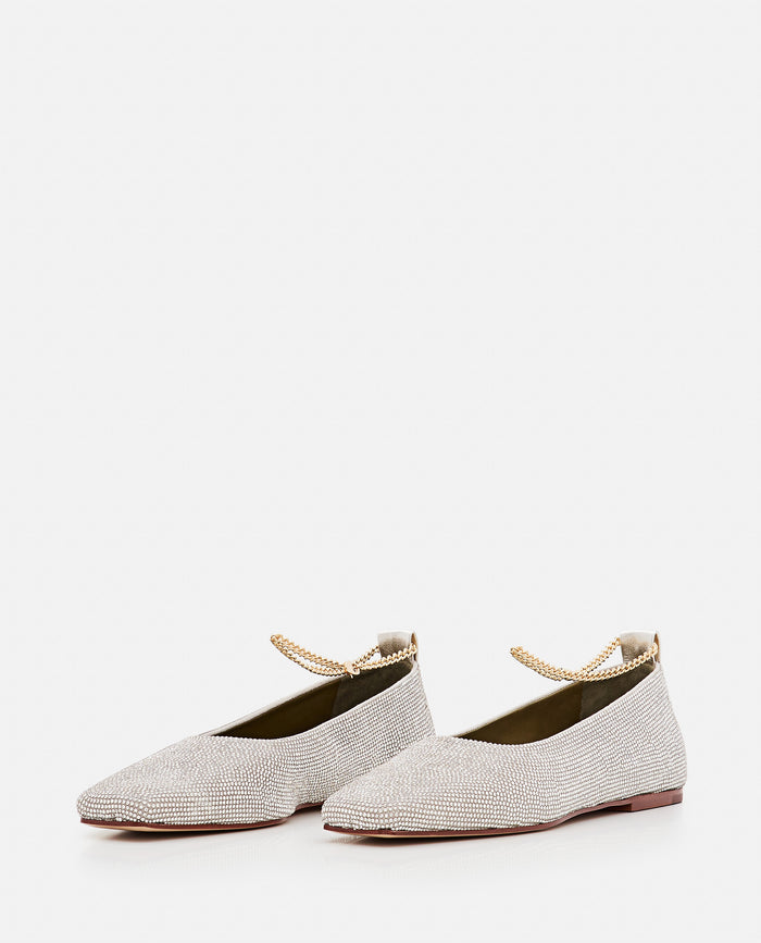 MARIA LUCA Flat shoes Silver Lambskin