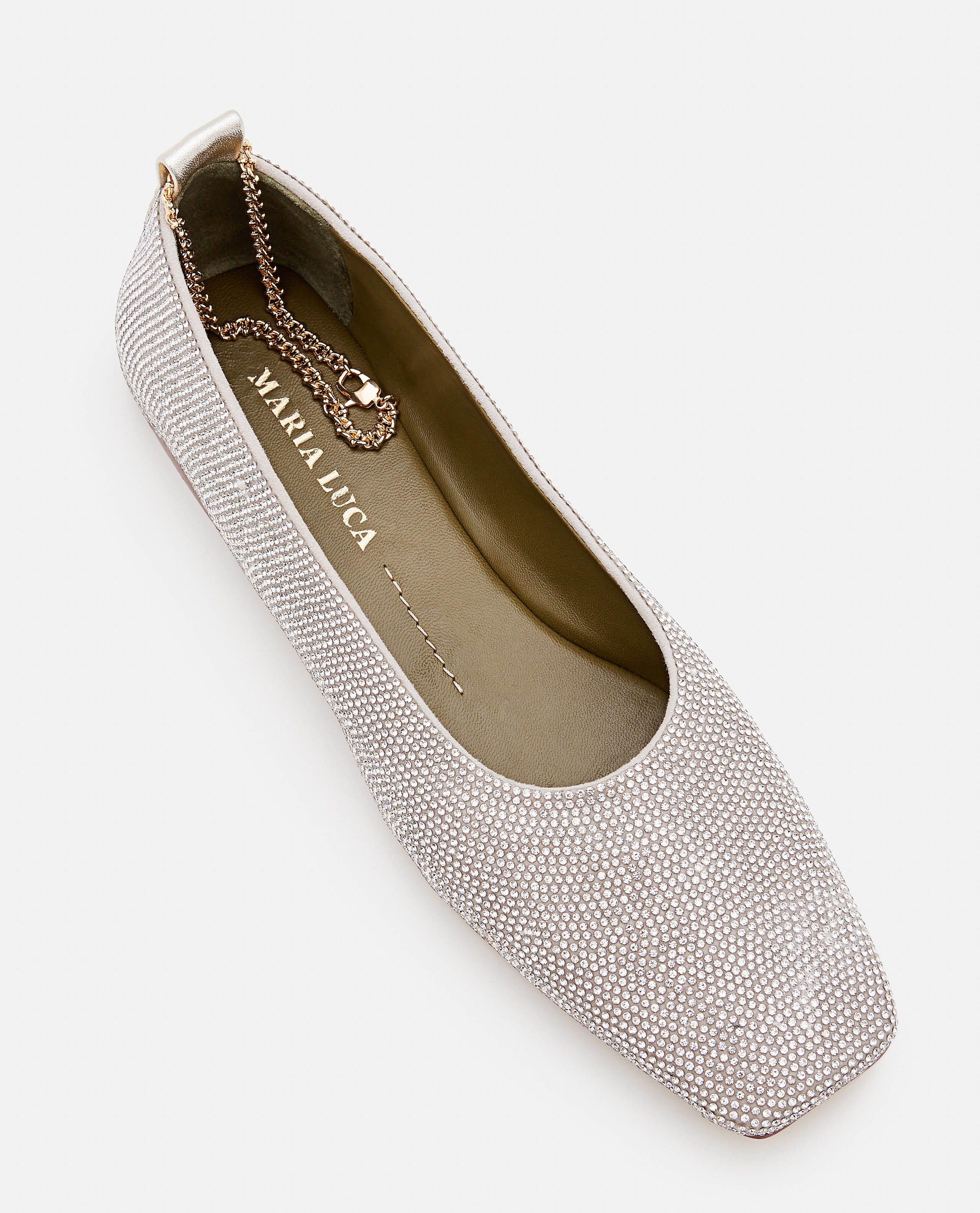 MARIA LUCA Flat shoes Silver Lambskin