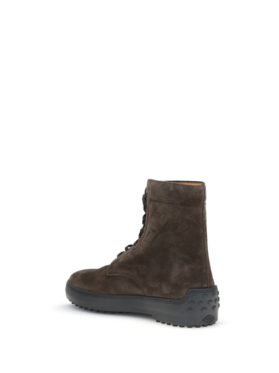 Ankle Boots Suede Dark Brown Upper: Leather