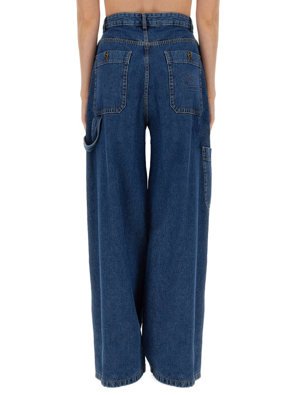Wide Leg Jeans Denim Cotton