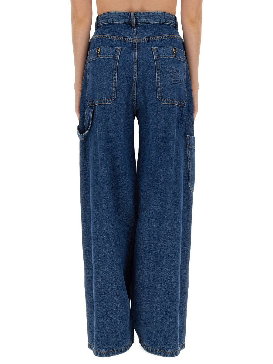 Wide Leg Jeans Denim Cotton