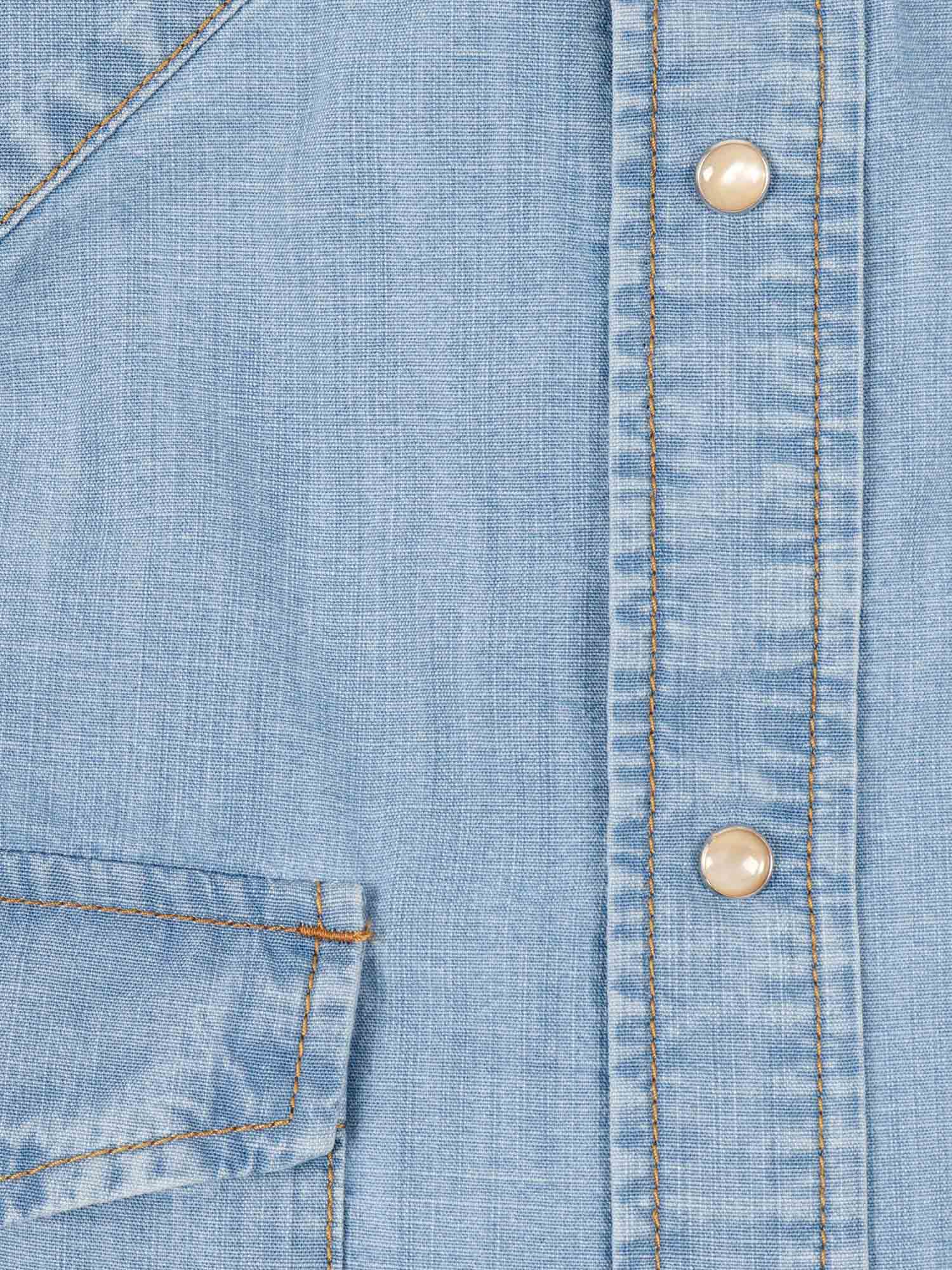 WESTERN SHIRT Blue Cotton