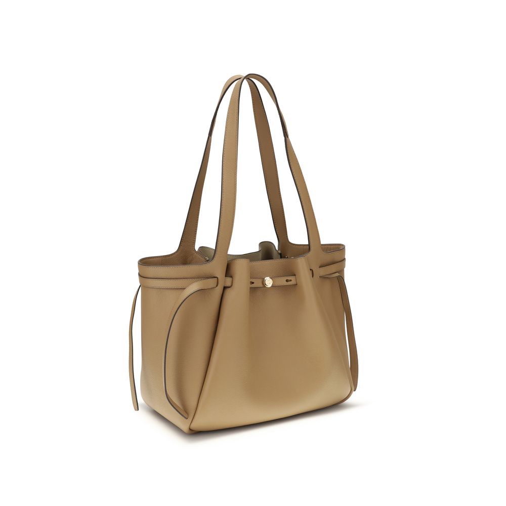 Tory Burch 100% Leather shoulder bag in beige — view 2