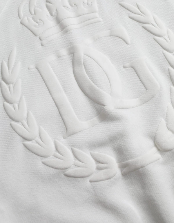 Dolce & Gabbana 100% Cotton hooded sweatshirt in white