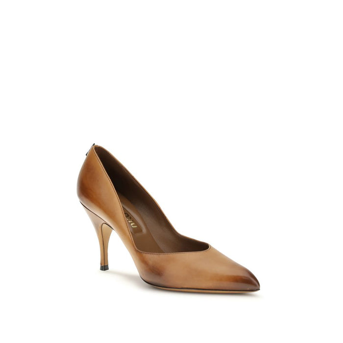 Miu Miu 100% Leather pump in beige — view 2