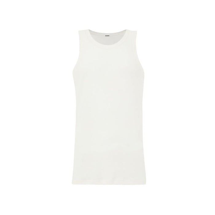 Jil Sander 100% Cotton tank top in white