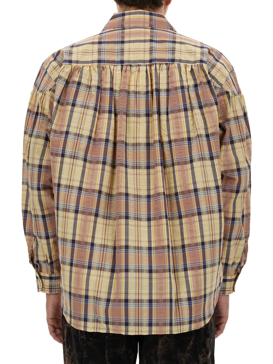 Seersucker Cotton Shirt Yellow