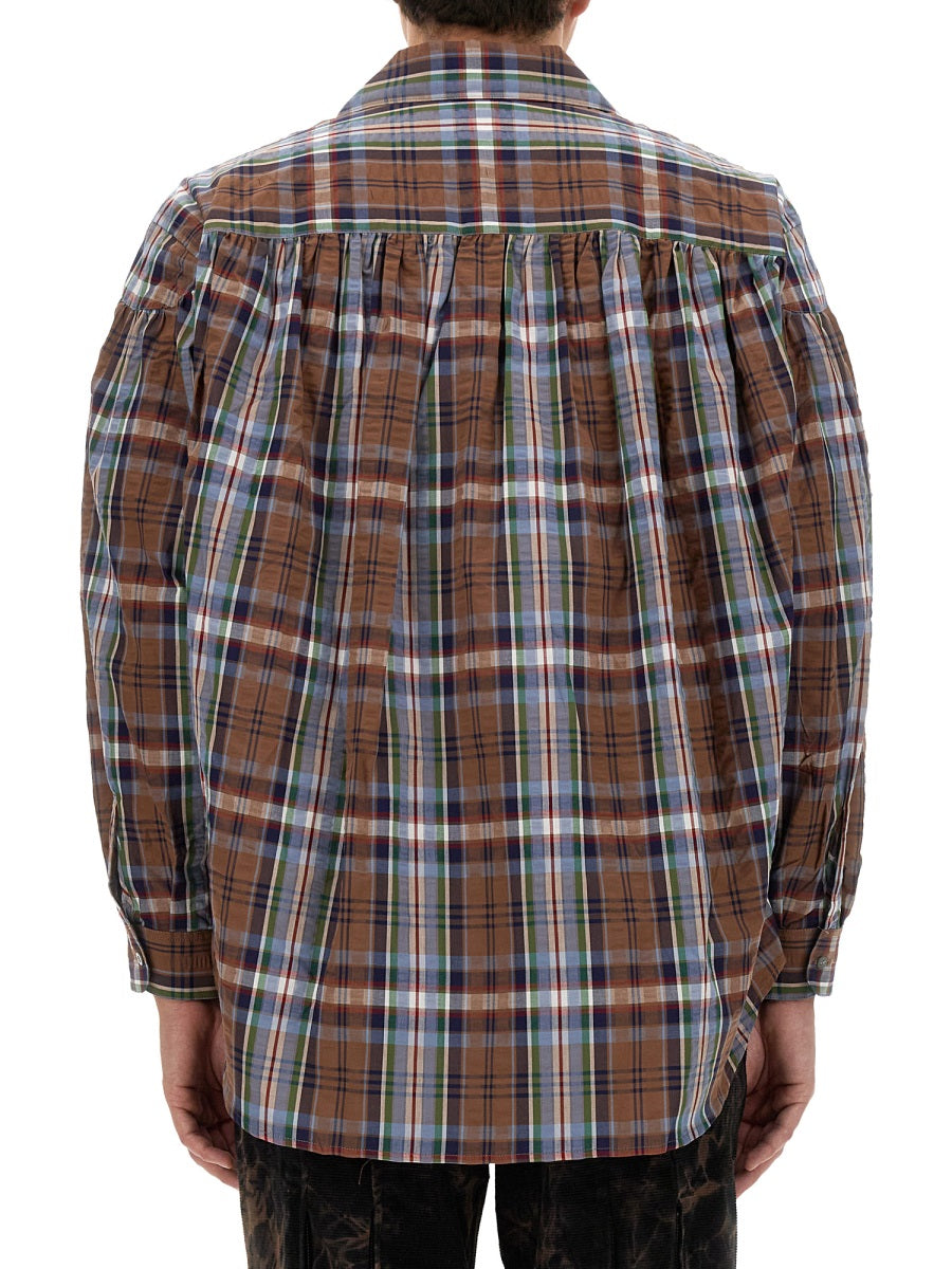 Seersucker Cotton Shirt Blue