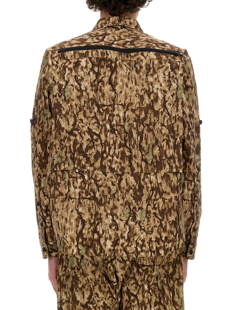 Camouflage Print Jacket Multicolour Polyester