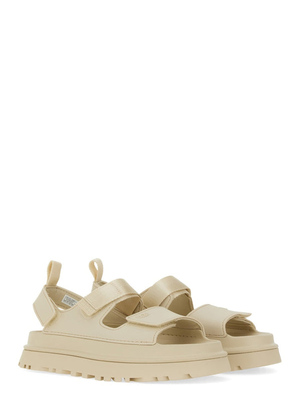Sandal Goldenglow Beige Synthetic Textile