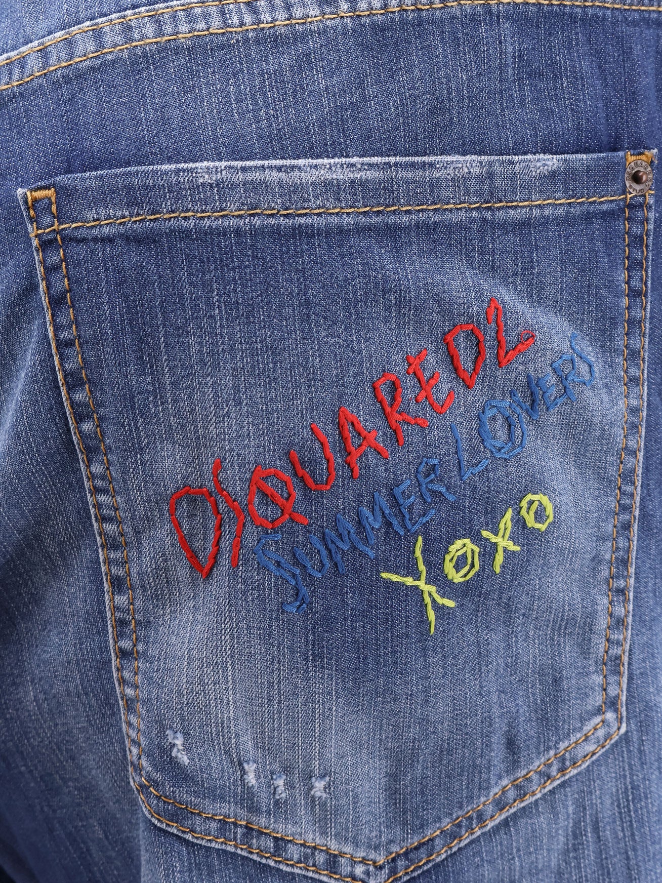Dsquared2 Jeans Blue Cotone Elastan