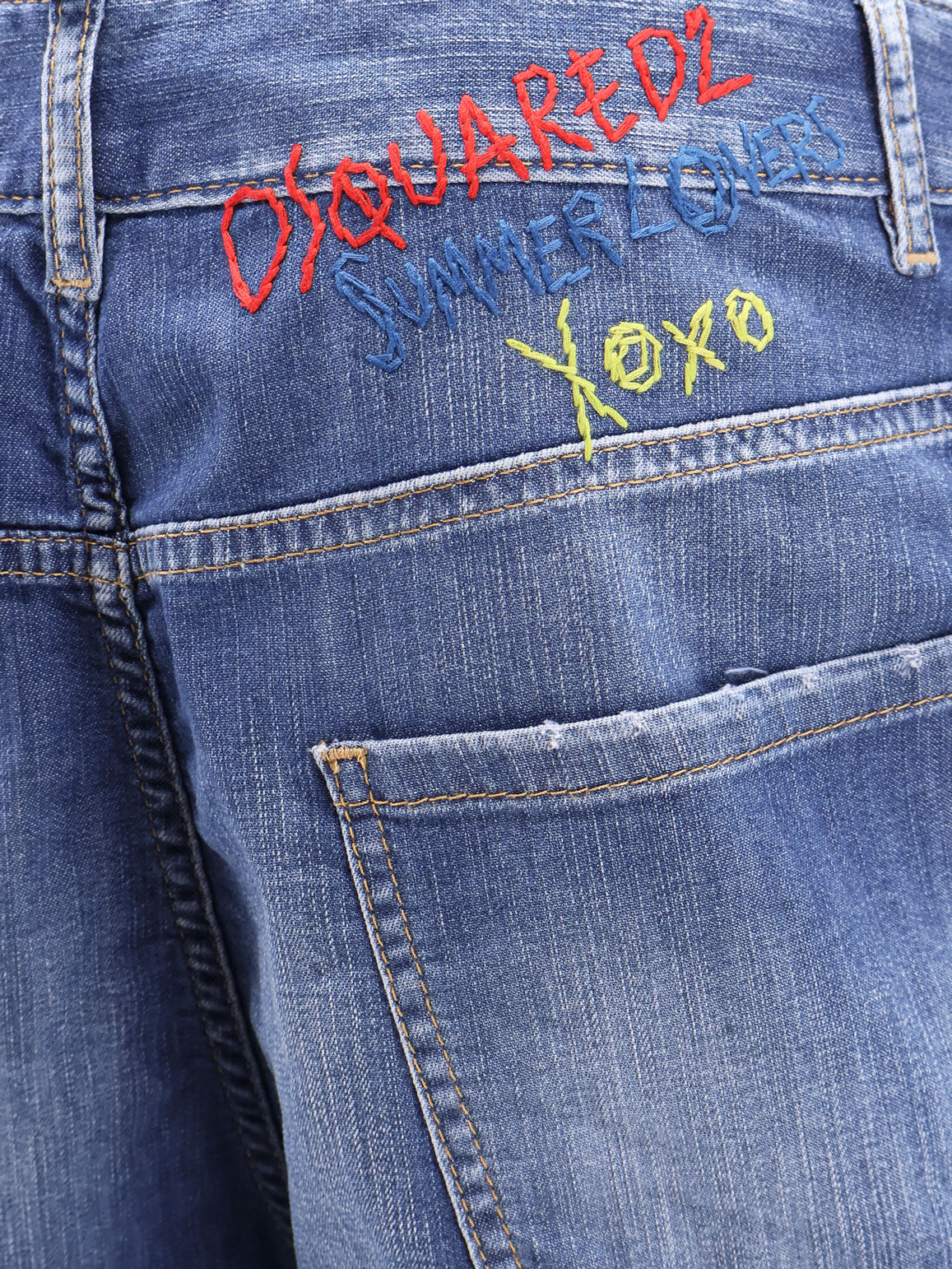 Dsquared2 Shorts Blue Cotone Elastan