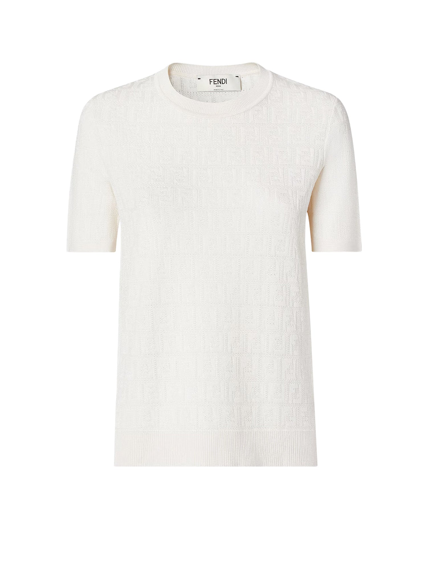 Fendi Sweaters White Cotone Viscosa