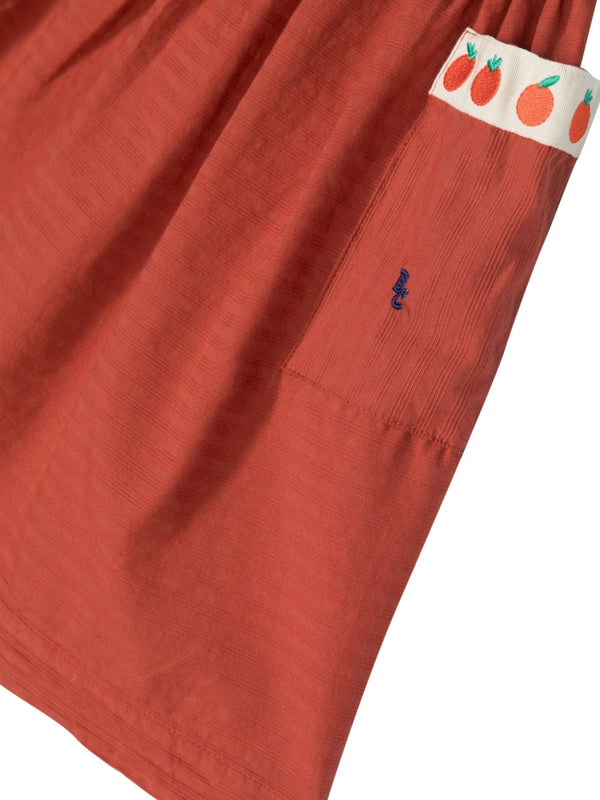Woven Skirt With Pockets Red Bci Cotton
