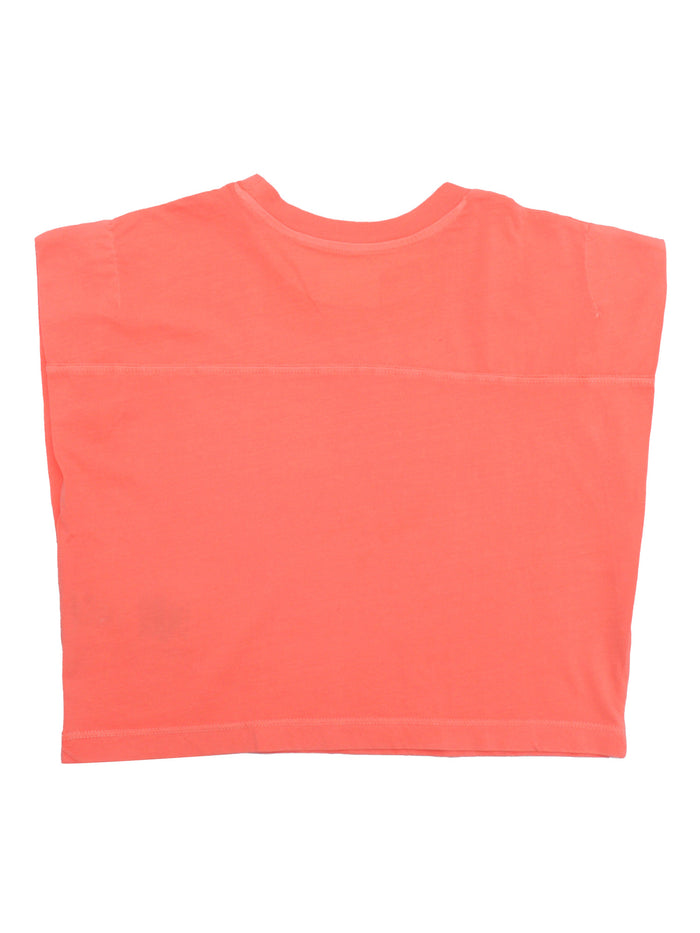 CROM51 T1570 T-SHIRTS Orange Cotton Short Sleeves T-shirt