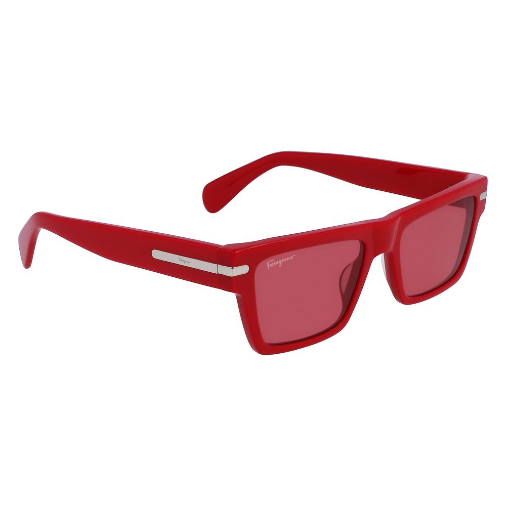 Ferragamo FESF1086S5419600AC Acetate sunglasses in red — view 3