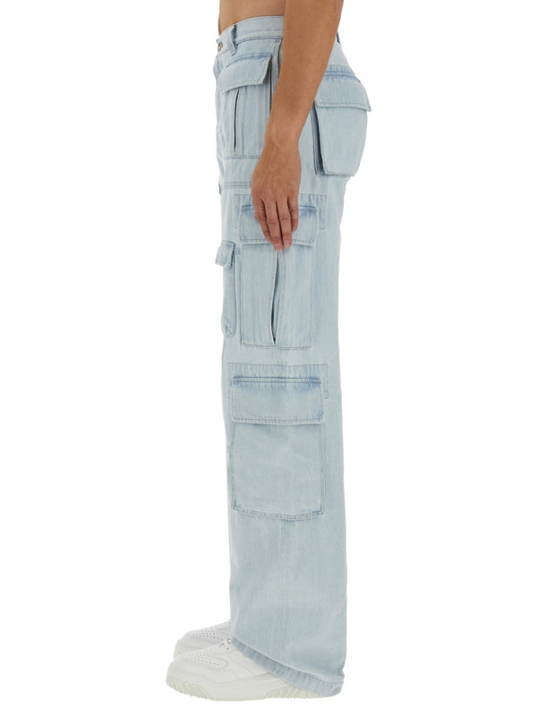 Cargo Jeans Denim Cotton Trousers