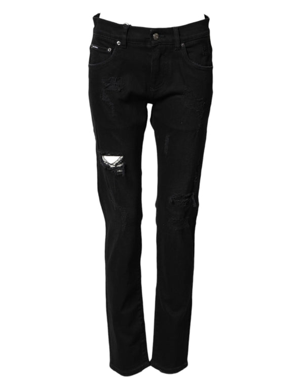 Dolce & Gabbana 98% cotton jeans in black