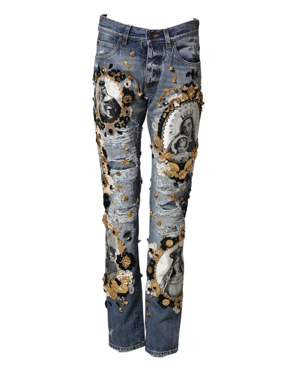 Dolce & Gabbana 100% cotton jeans in blue