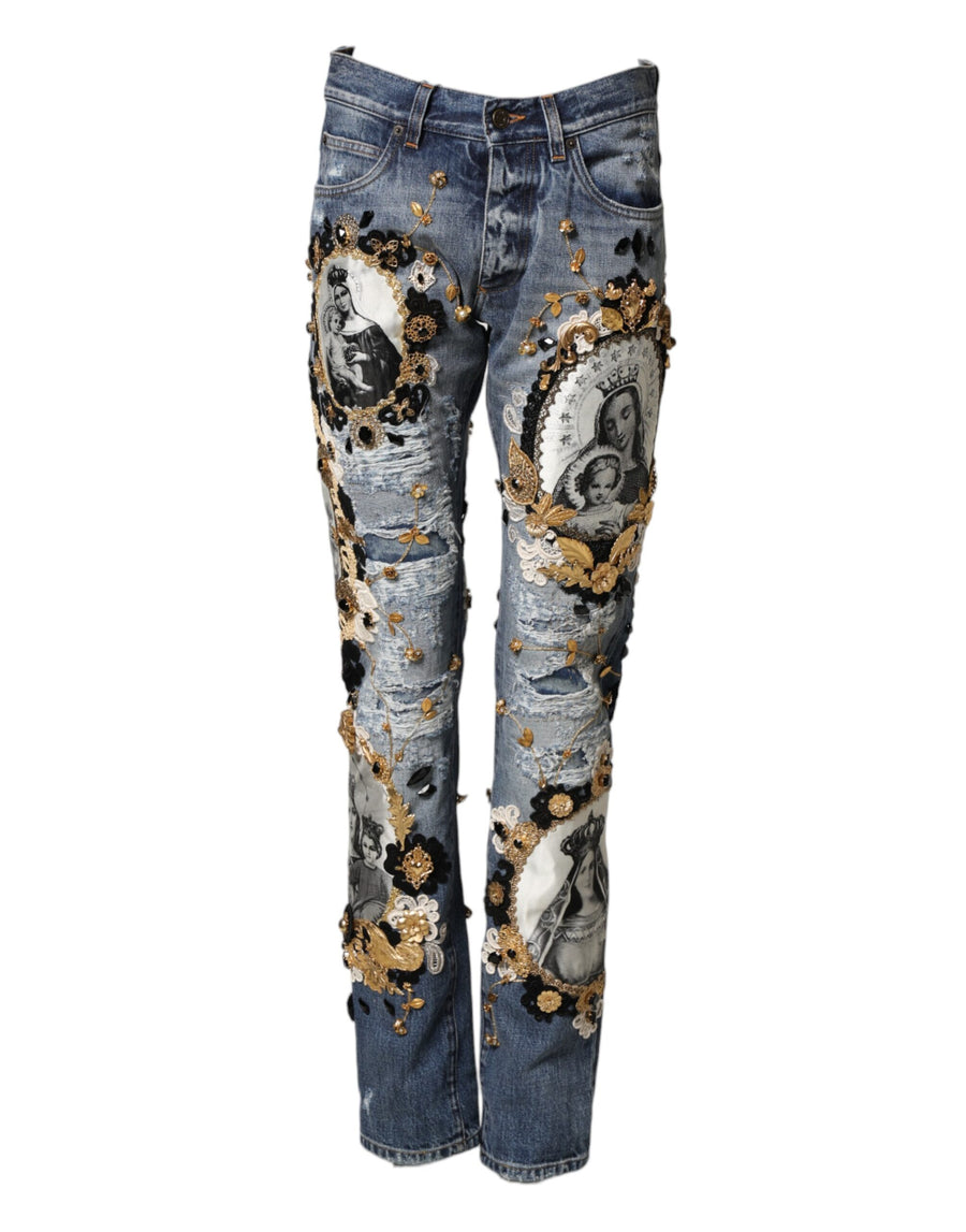 Dolce & Gabbana 100% cotton jeans in blue
