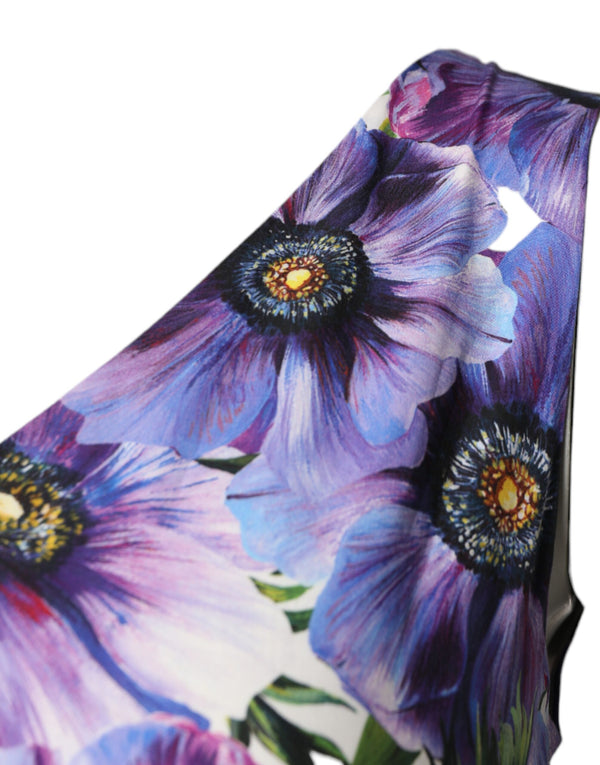 Dolce & Gabbana 100% Cotton midi dress in purple
