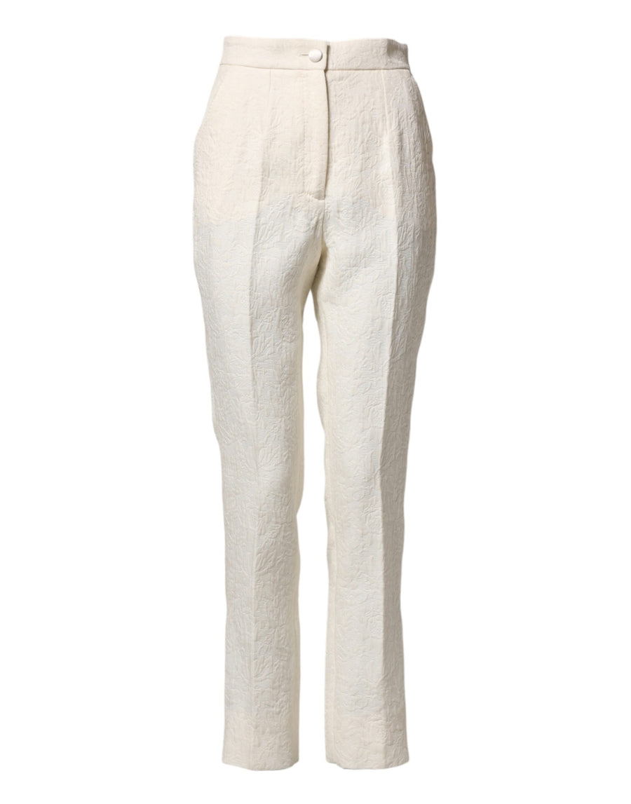 Dolce & Gabbana 74% Cotton trousers in white