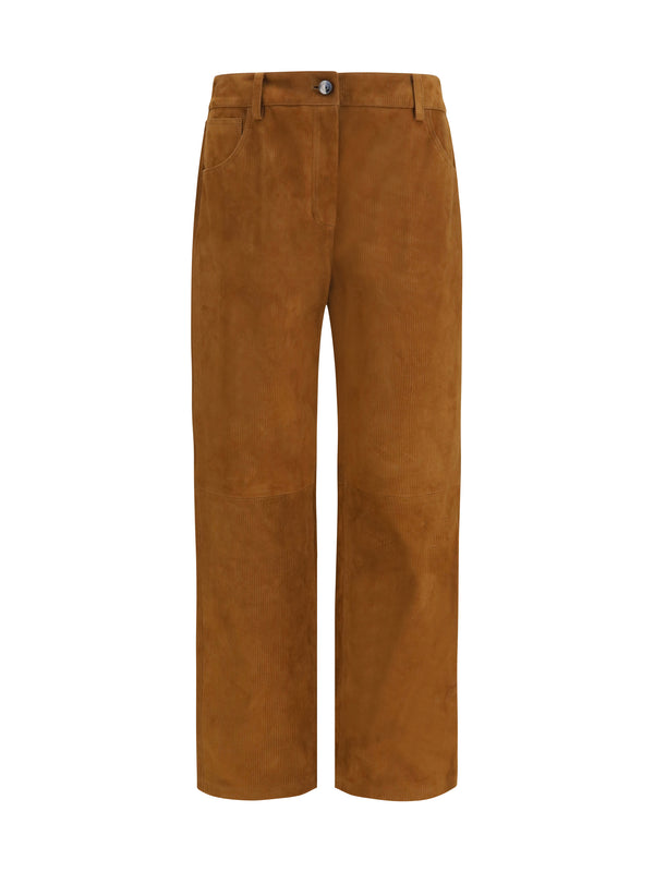Magda Butrym 100% Sheep leather trousers in brown