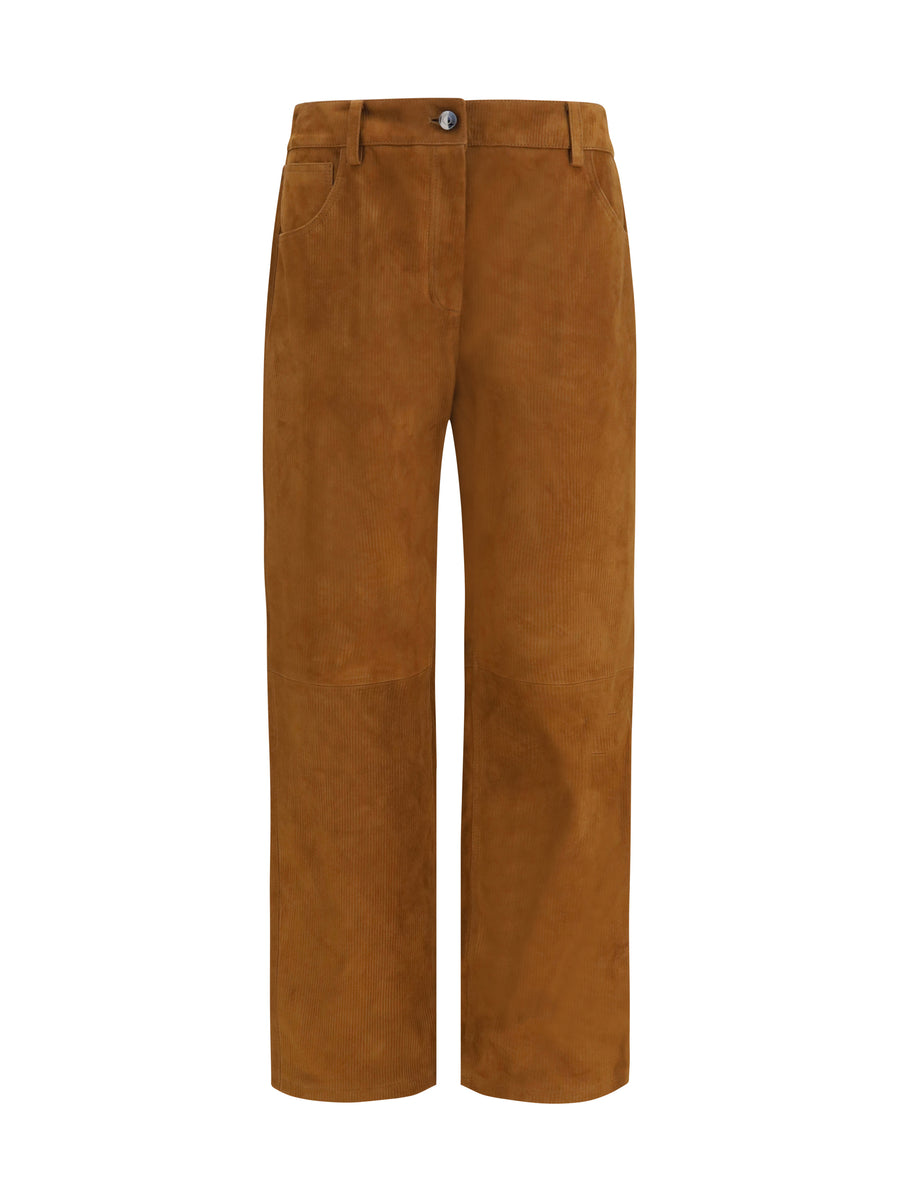 Magda Butrym 100% Sheep leather trousers in brown