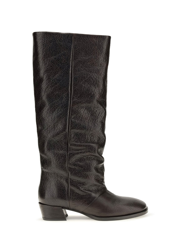 P.A.R.O.S.H. Upper: 100% calf leather; Sole: 100% rubber boot in brown