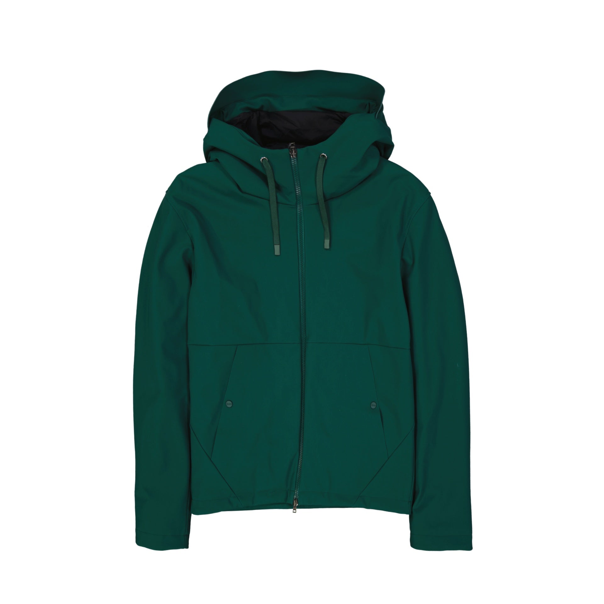 Herno Down Hooded Jacket Green Elastane Polyamide