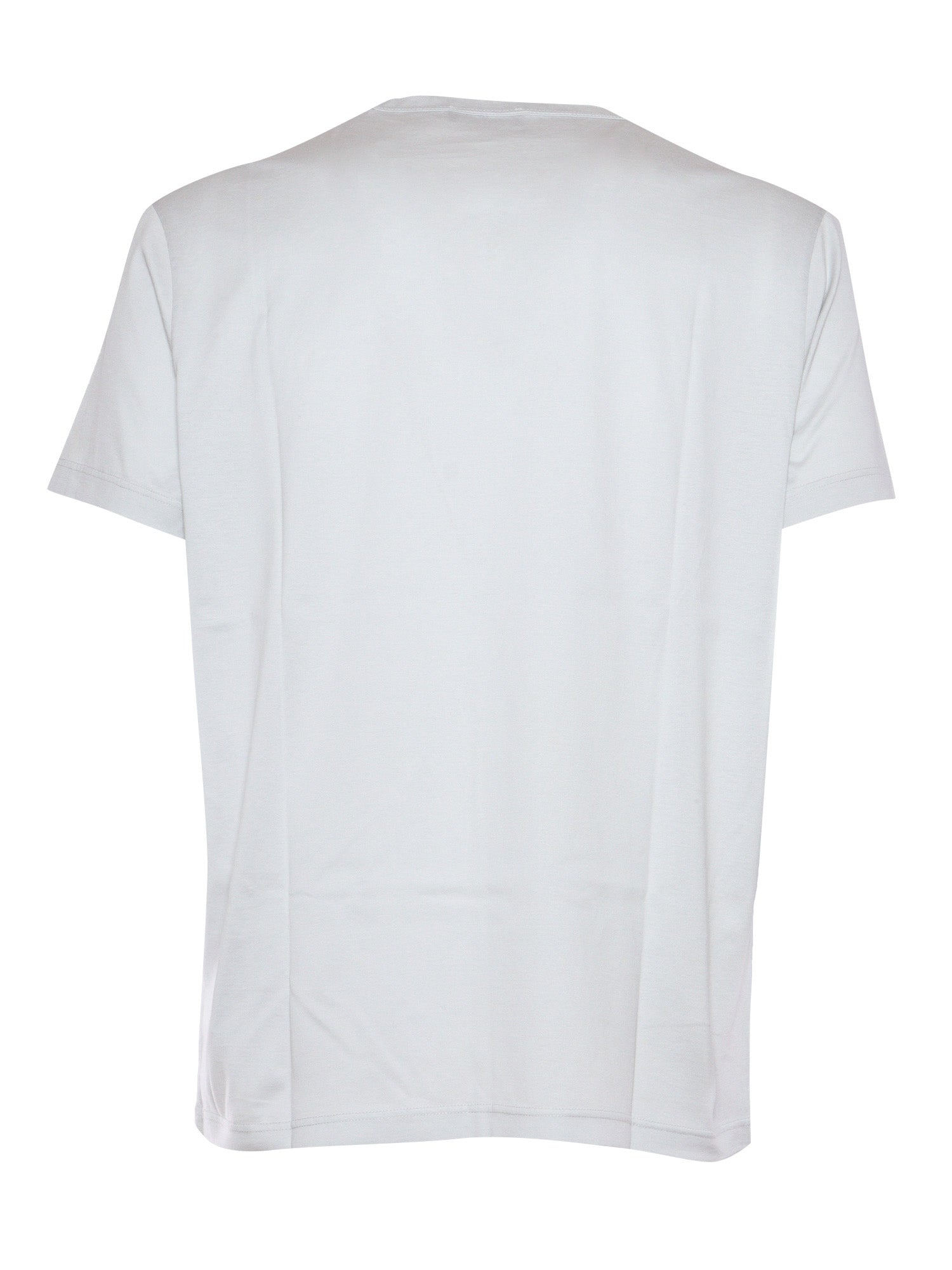 White t-shirt with logo plate Grey Cotton Short Sleeves