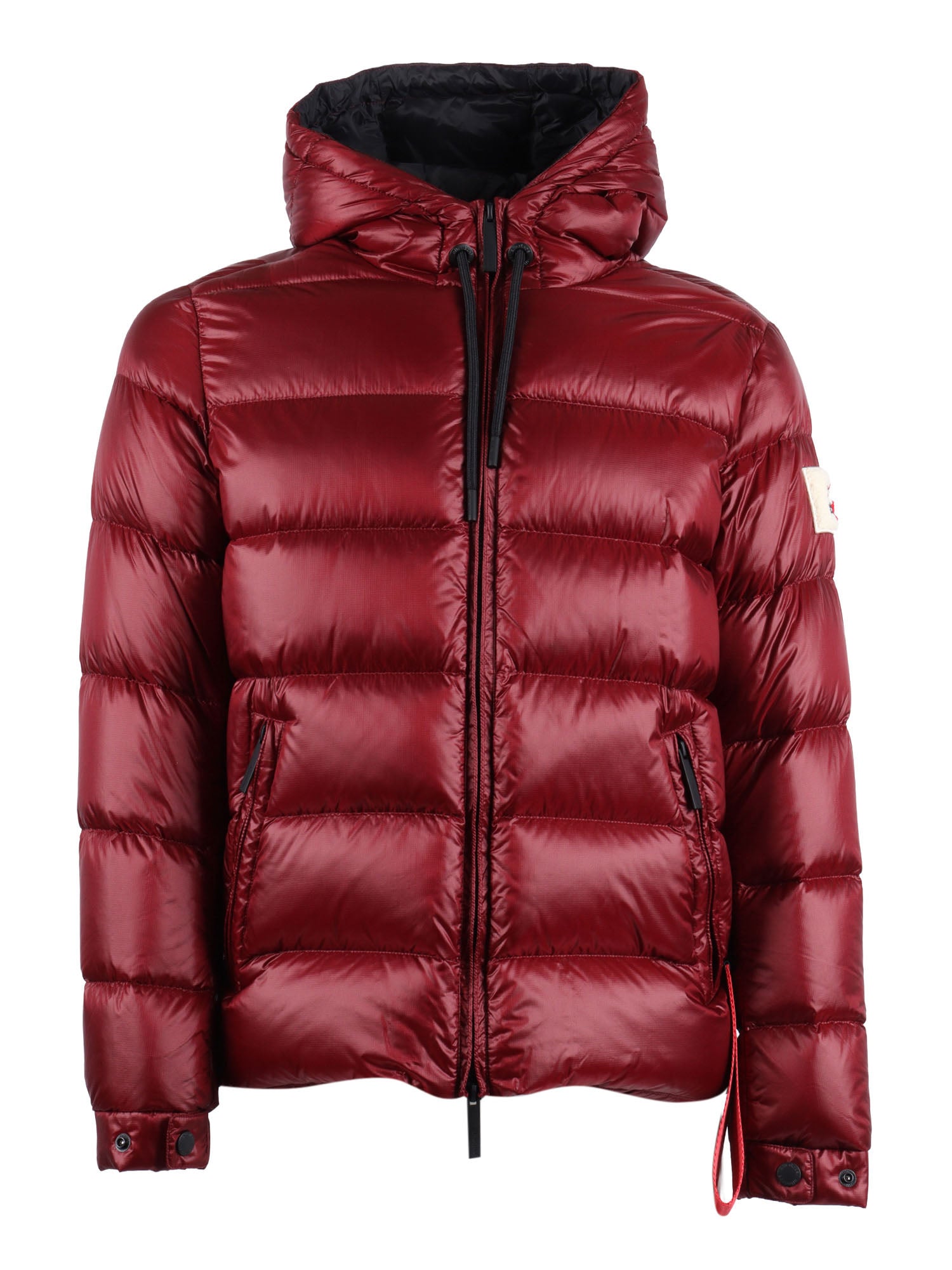 Mens Outerwear Red Polyamide Short Puffer
