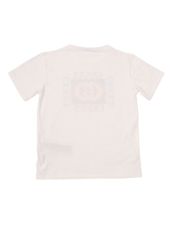 J S-S T-Shirt Ctn Jersey White Cotton Short Sleeves