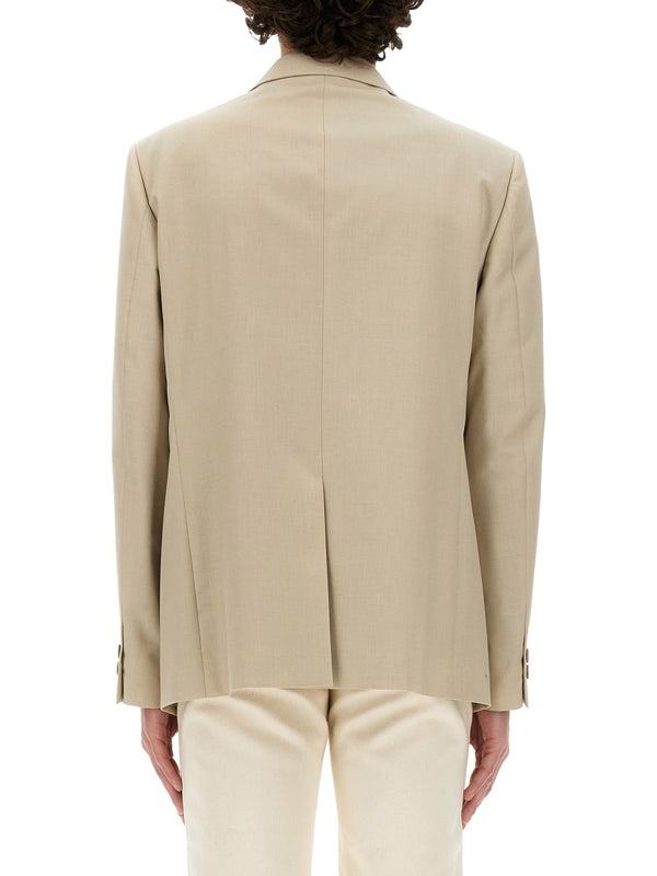 Wool Jacket Beige Virgin