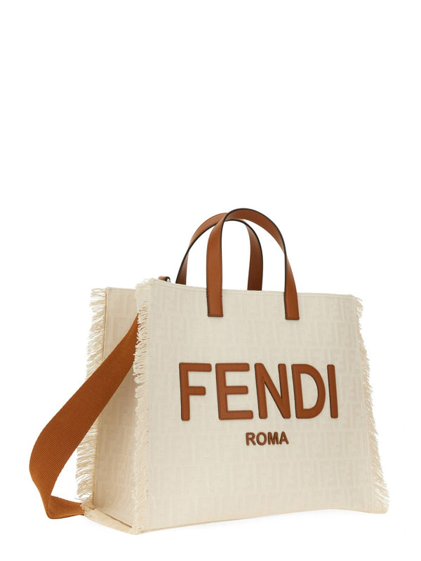 Shoulder Bag Ff Jacquard Multicolour Cotton
