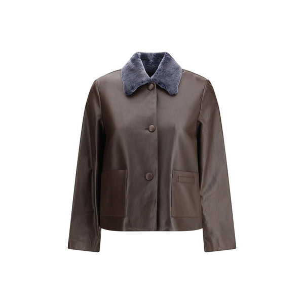 Marni OUTER 80% Leather 20% Goat Hair INNER 100% Viscose jacket in brown