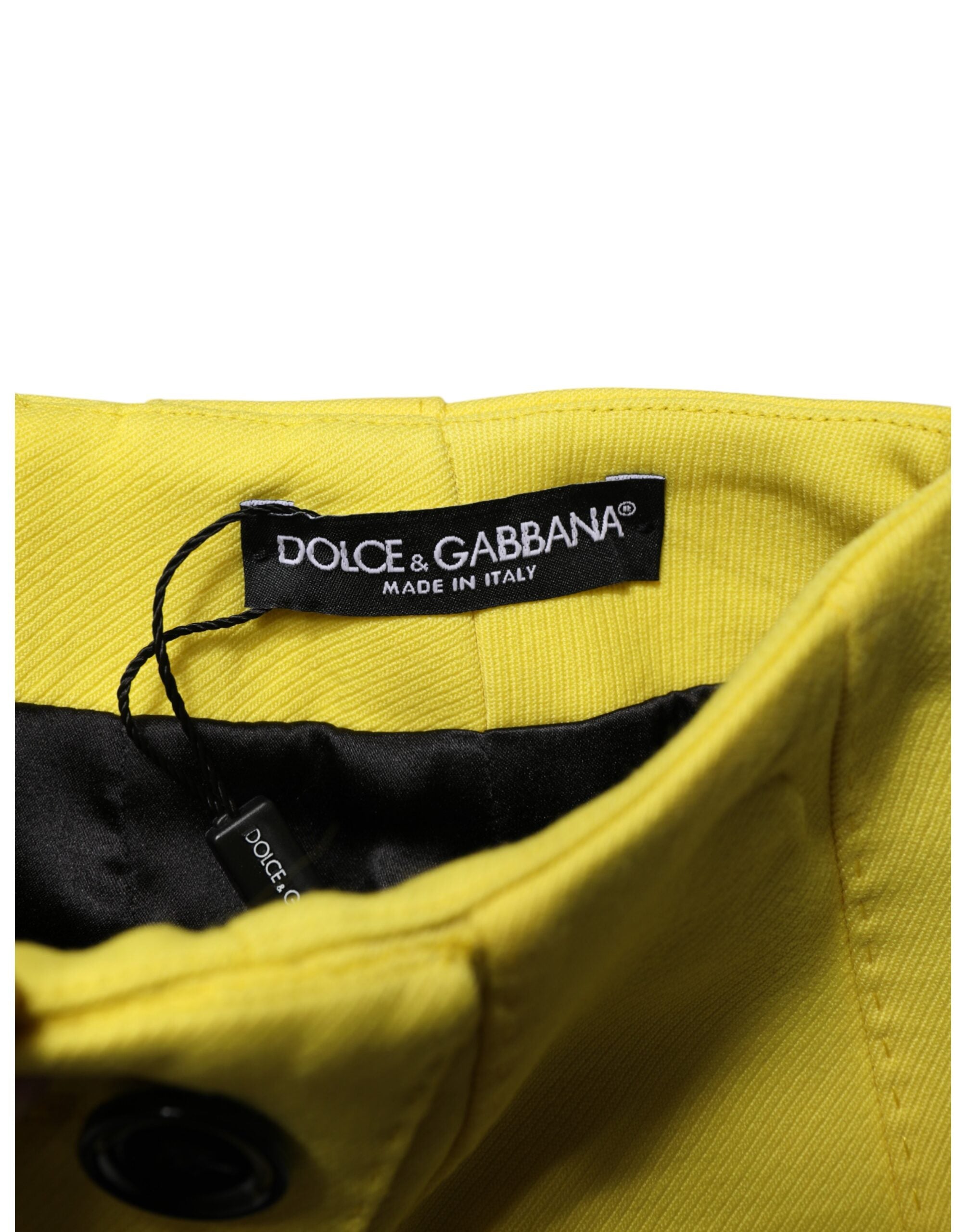 Dolce & Gabbana Wool 97% skirt in yellow — view 5