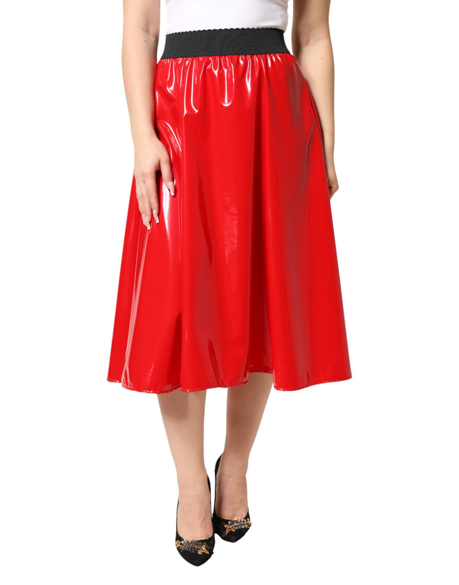 Dolce & Gabbana 78% Polyester skirt in red