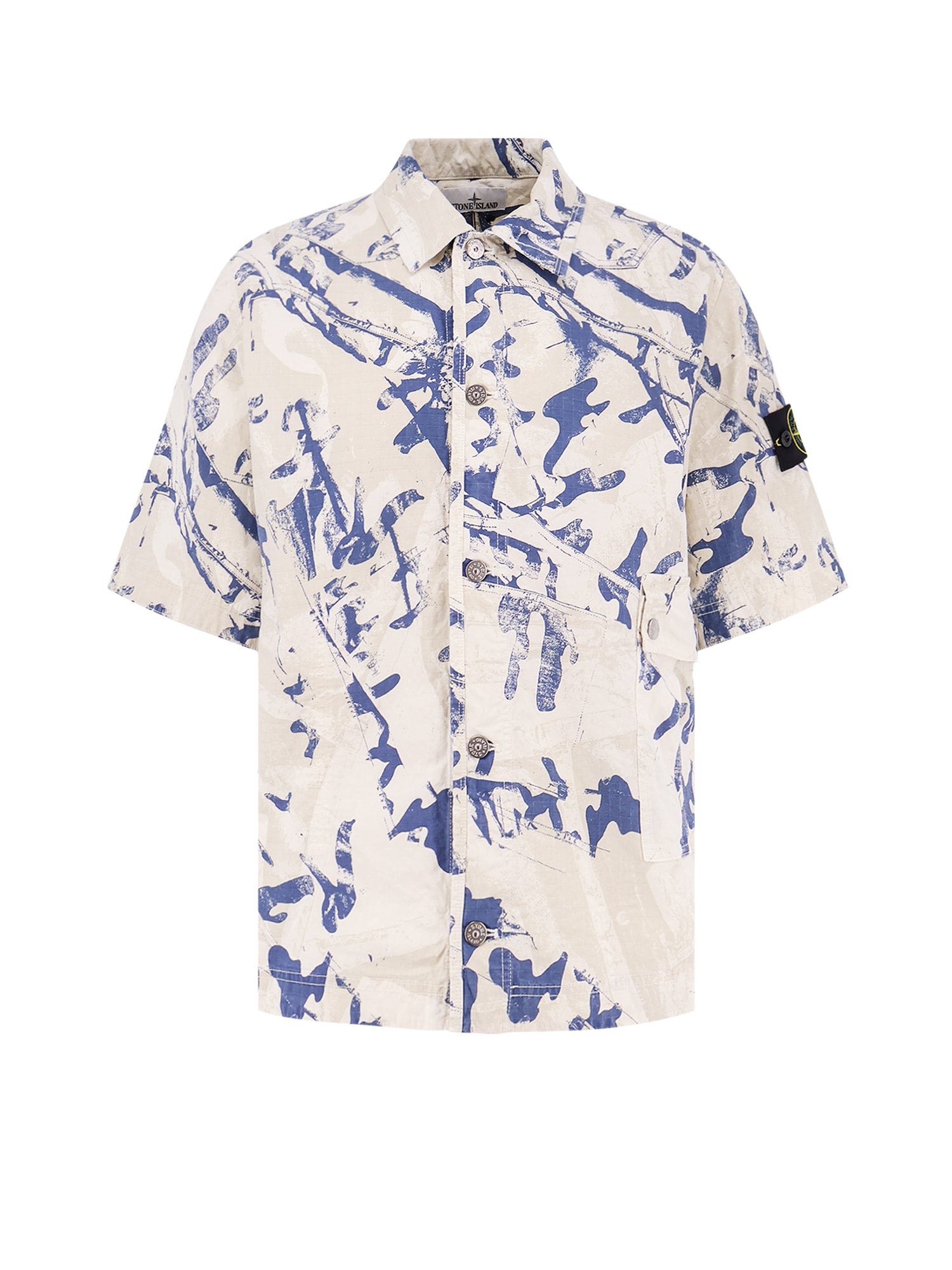 Stone Island Shirts Sand Cotone Organico Elastan