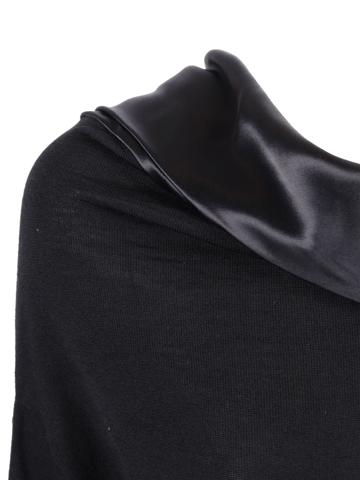 Sweater Black Virgin Wool Crewneck