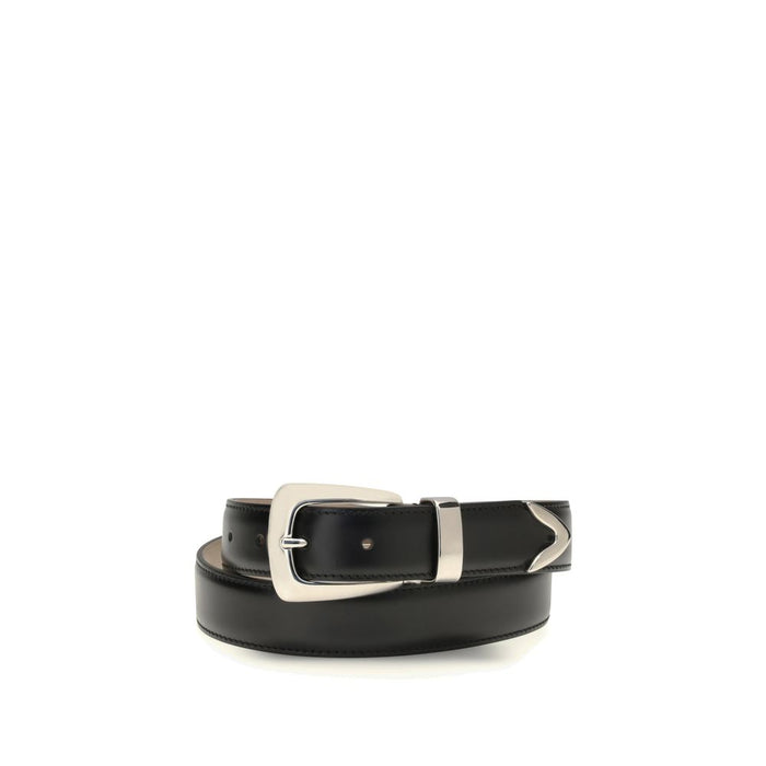 Khaite 100% Calf Leather Bos Taurus belt in black