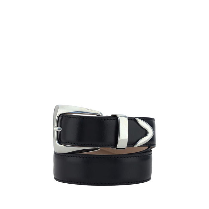 Khaite 100% Calf Leather Bos Taurus belt in black — view 2