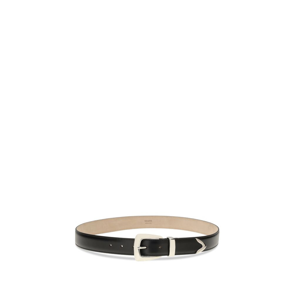 Khaite 100% Calf Leather Bos Taurus belt in black — view 3