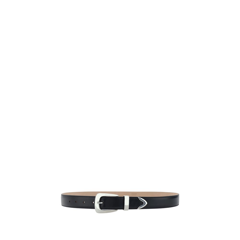 Khaite 100% Calf Leather Bos Taurus belt in black — view 4