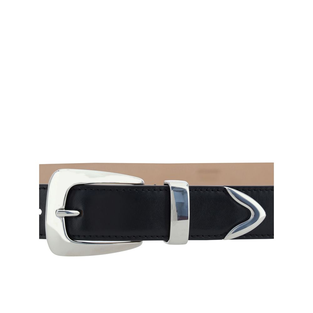 Khaite 100% Calf Leather Bos Taurus belt in black — view 6
