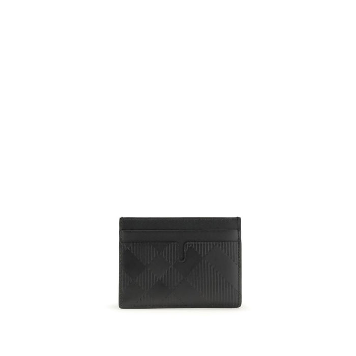 Burberry 100% Calf Leather Bos Taurus card case in black — view 2