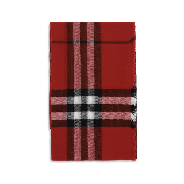 Burberry 100% Wool scarf in red